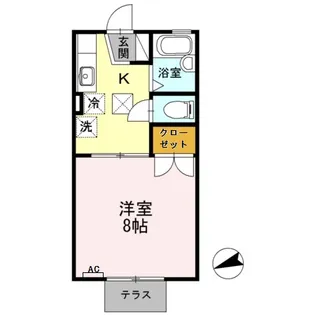 ドミール青笹 A【103号室】の間取り