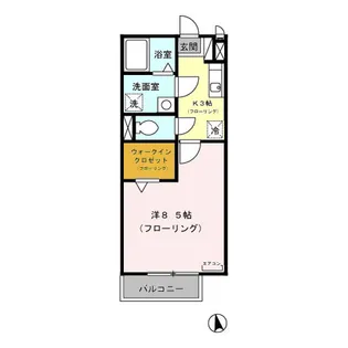 フロンティアハイツ A【2階】の間取り