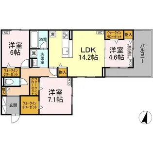 DIOSPERSIMMON長泉 II棟【3階】の間取り
