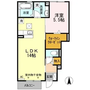 プランドール ヴェール【1階】の間取り