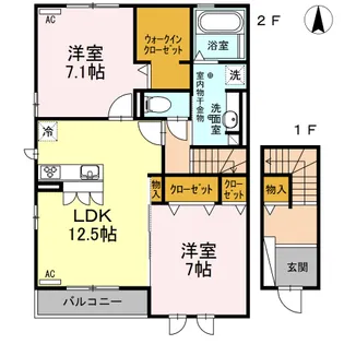 ラフィーネ ヴィーヴル I【2階】の間取り
