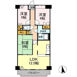 AMOURナメリ【2階】の間取り