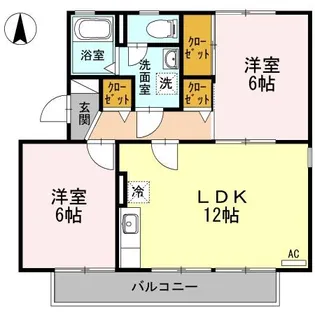 ニューアゼリア A【2階】の間取り