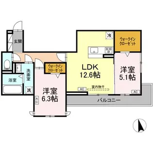 DーCRINUM沼津 岡宮【3階】の間取り