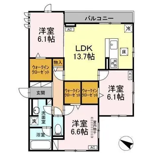 GRASS FIELDS SERENA Ⅶ【1階】の間取り