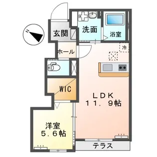 ムーンローズ香貫(アパート)【1階】の間取り