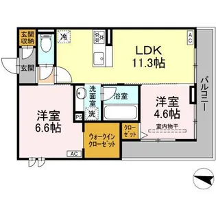 DーCRINUM 下土狩II【2階】の間取り
