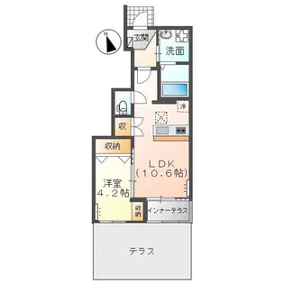 カーサ・デ・アモール【1階】の間取り