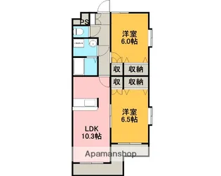 プリモ西【2階】の間取り