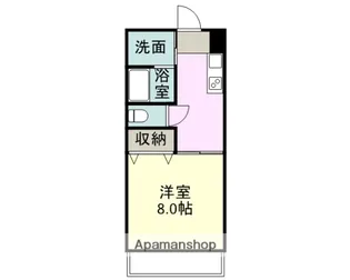 WHITE LOTUS【202号室】の間取り