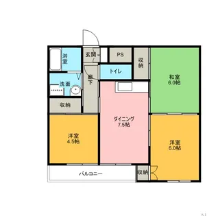 サンライズいわざき【301号室】の間取り