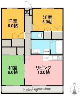 コーポしろかね【2階】の間取り