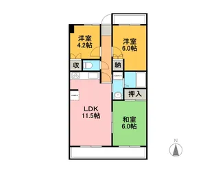 サンパークヒルズ高砂【2階】の間取り