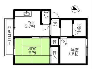 フィオーレ Ⅰ【2階】の間取り
