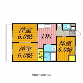 サンコート清見田【203号室】の間取り