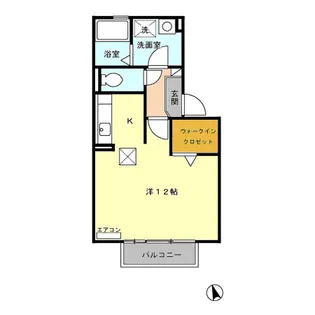 グランアベニュー【105号室】の間取り