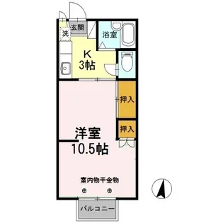 メゾンエスポワール【1階】の間取り