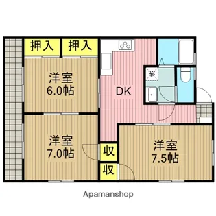 静岡県焼津市八楠1丁目【アパート】の間取り
