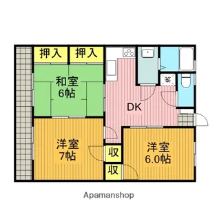 壱番館 弐番館 青木【2階】の間取り
