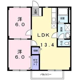 ベルルーム 94【1階】の間取り