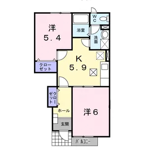 リュシオル【1階】の間取り