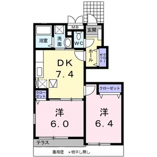 アルドール Ⅰ【1階】の間取り