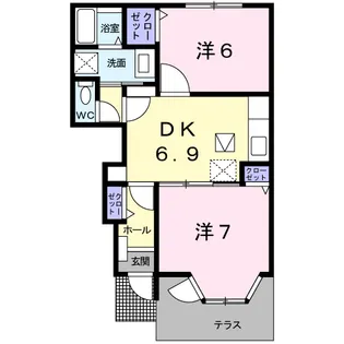 ブリーズ吉田【1階】の間取り