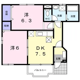 ミストラル【1階】の間取り