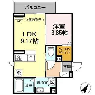 シャトー イン ハーモニーⅡ【3階】の間取り