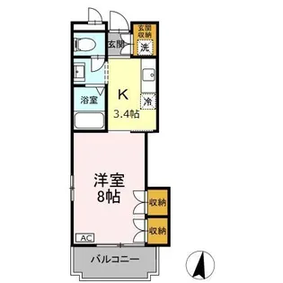 VILLA PINE PLAIN【4階】の間取り
