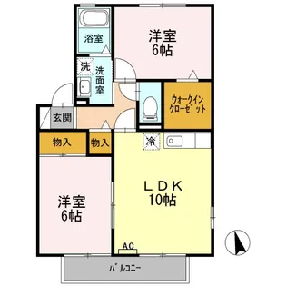 ティファニーM3 A棟【1階】の間取り