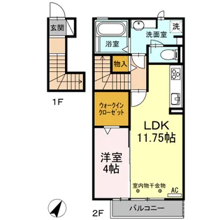 スカイハイツTM【2階】の間取り