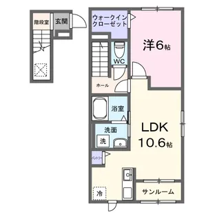 Denbe塩津Ⅱ【2階】の間取り