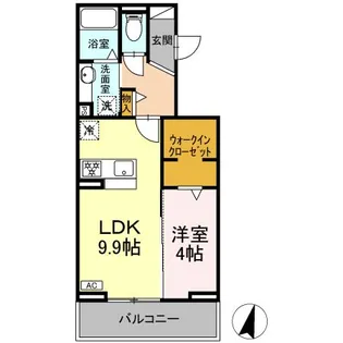 D CREST 田沼3丁目【3階】の間取り
