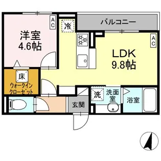 D CREST 田沼3丁目【1階】の間取り