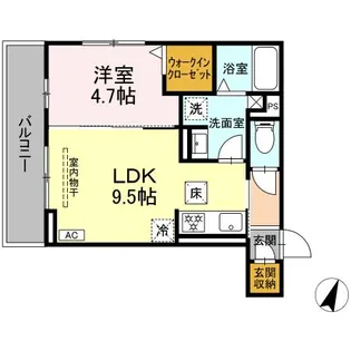 (仮称)DーROOM DーCREST駅前3丁目【1階】の間取り