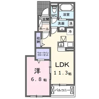 グラース 17【1階】の間取り