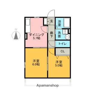 静岡県富士市神谷【アパート】の間取り