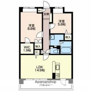 MAPLEⅠ【205号室】の間取り