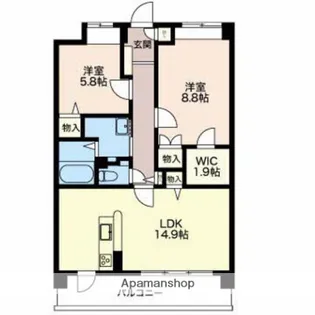MAPLEⅠ【206号室】の間取り