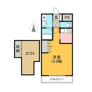 TIME’S SQUARE(タイムズスクエア)【205号室】の間取り