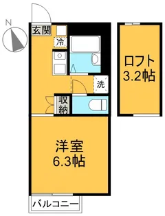 杉山ハイツ C【103号室】の間取り
