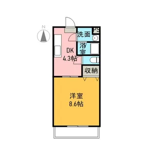 ジュネス21【4階】の間取り