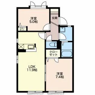 サニーフォレストⅡ【103号室】の間取り