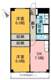 ラムール【203号室】の間取り