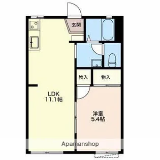 パーク中里B【2階】の間取り