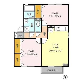 ユーエス広見【2階】の間取り