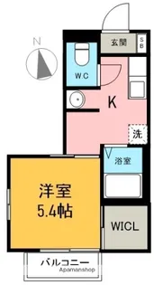 グリーンコーポC【201号室】の間取り