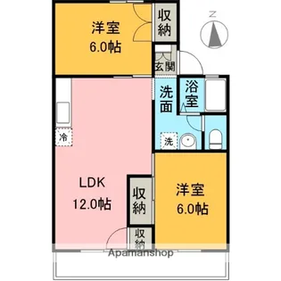 セジュール小泉A【205号室】の間取り