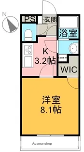 ヒルズタカオカ【1階】の間取り